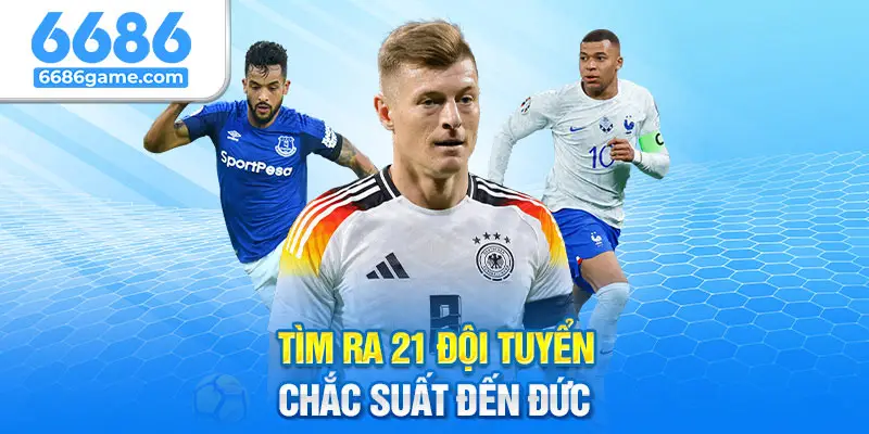 21 đội tuyển có suất chính thức đến với nước Đức sau vòng loại euro 2024